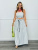 White/Black Dot Top & Maxi Skirt Set (Reg.)
