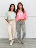 Lace Embroidered Ribbon Patch Top (Reg & Plus)-2 Colors