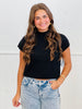 Mock Neck Short Sleeve Top (Reg. and Plus) - 5 Colors