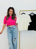 Cable Knit Short Sleeve Sweater (Reg.)-3 Colors