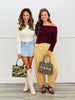 Brushed Fold Over Strapless Sweater (Reg.)-2 Colors