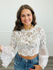White Sheer Lace Top (Reg)