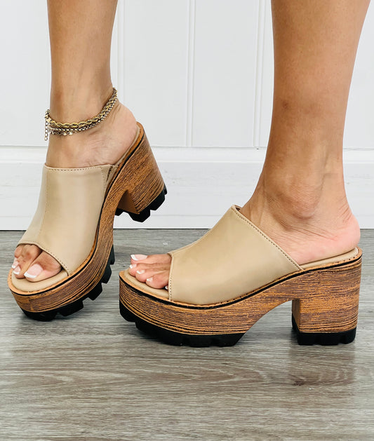 Nude Yes Girl Platform Sandals