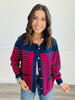 Striped Button Down Cardigan (Reg.) - 3 Colors