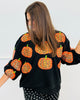 Queen Of Sparkles Black Leopard Pumpkin Sweatshirt (Reg. and Plus)