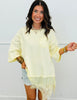 Yellow Lace Detail Top (One Size)