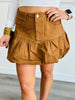 Camel Denim Bubble Mini Skirt (Reg)