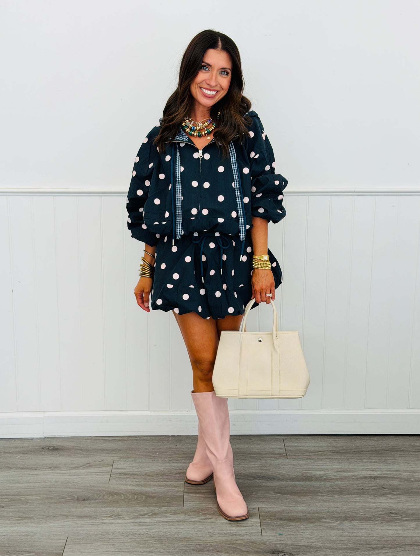 Polka Dot Balloon Mini Skirt (Reg & Plus) - 2 Colors