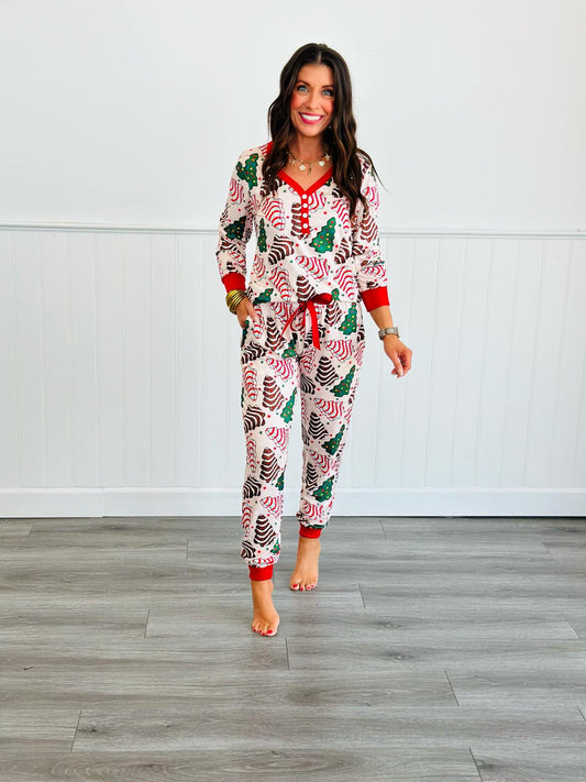 Shirley & Stone You're My Treat LS Jogger Pajama Set (Reg. & Plus)