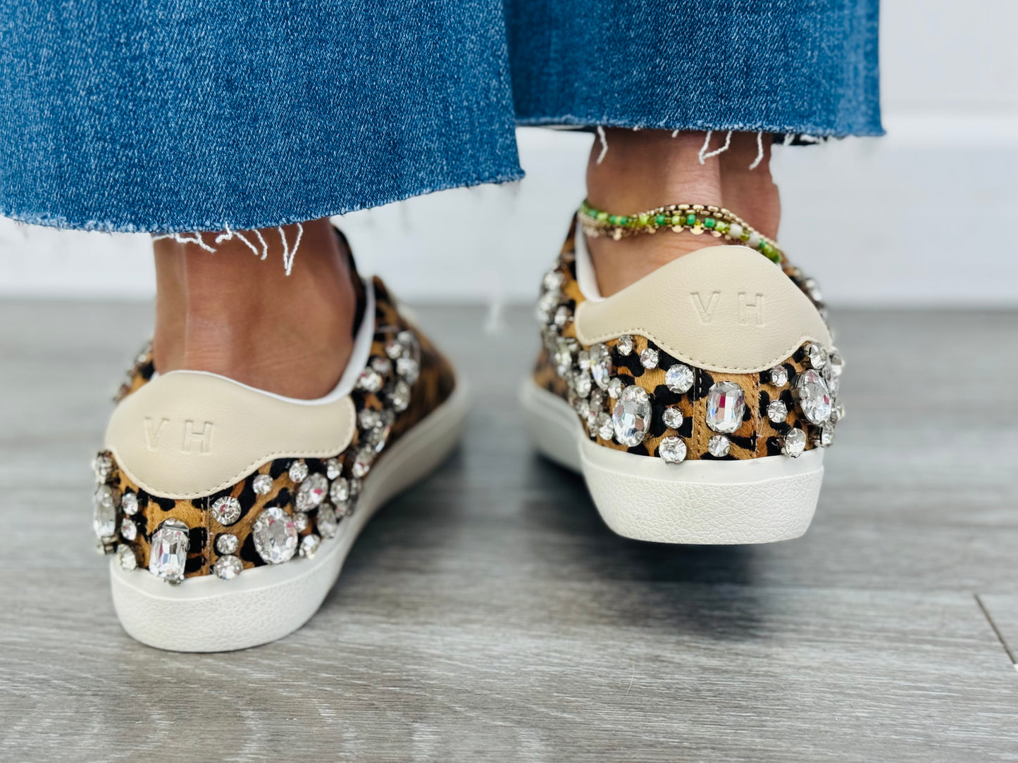 VH x WR Luxe Leopard Crystal Sneakers