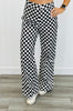 Black Checkered Print Pants (Reg.)