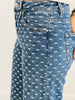 Risen Dark Tied Up In Style Tiny Bow Embroidered Jeans (Reg & Plus)
