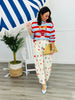 Ivory Denim Marine Life Print Pants (Reg & Plus)