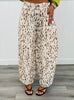 Ivory/Brown Speckled Print Barrel Pants (Reg.)