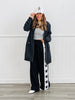 Black Quilted Longline Bomber Jacket (Reg.)
