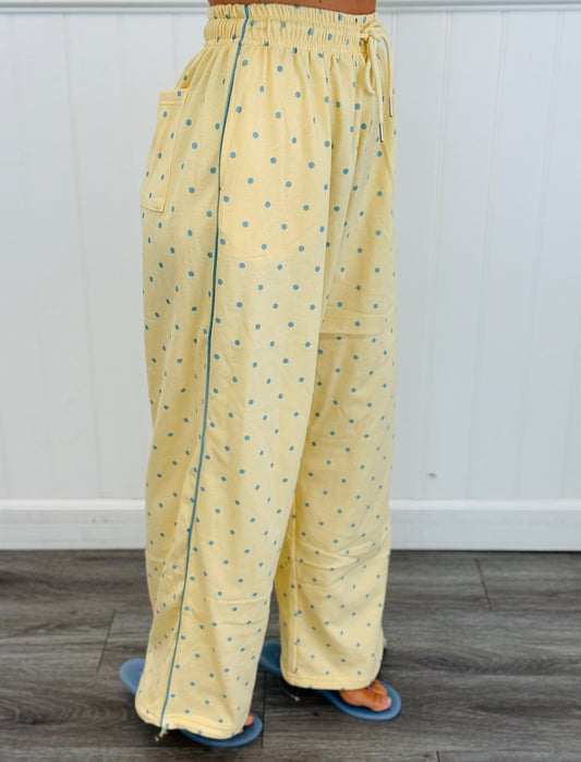Polka Dot French Terry Pants (Reg.)