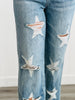 Judy Blue How Stars Are Made Star Distressed Jeans (Reg. and Plus)