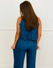 Dark Denim Popover Sleeveless Jumpsuit (Reg & Plus)