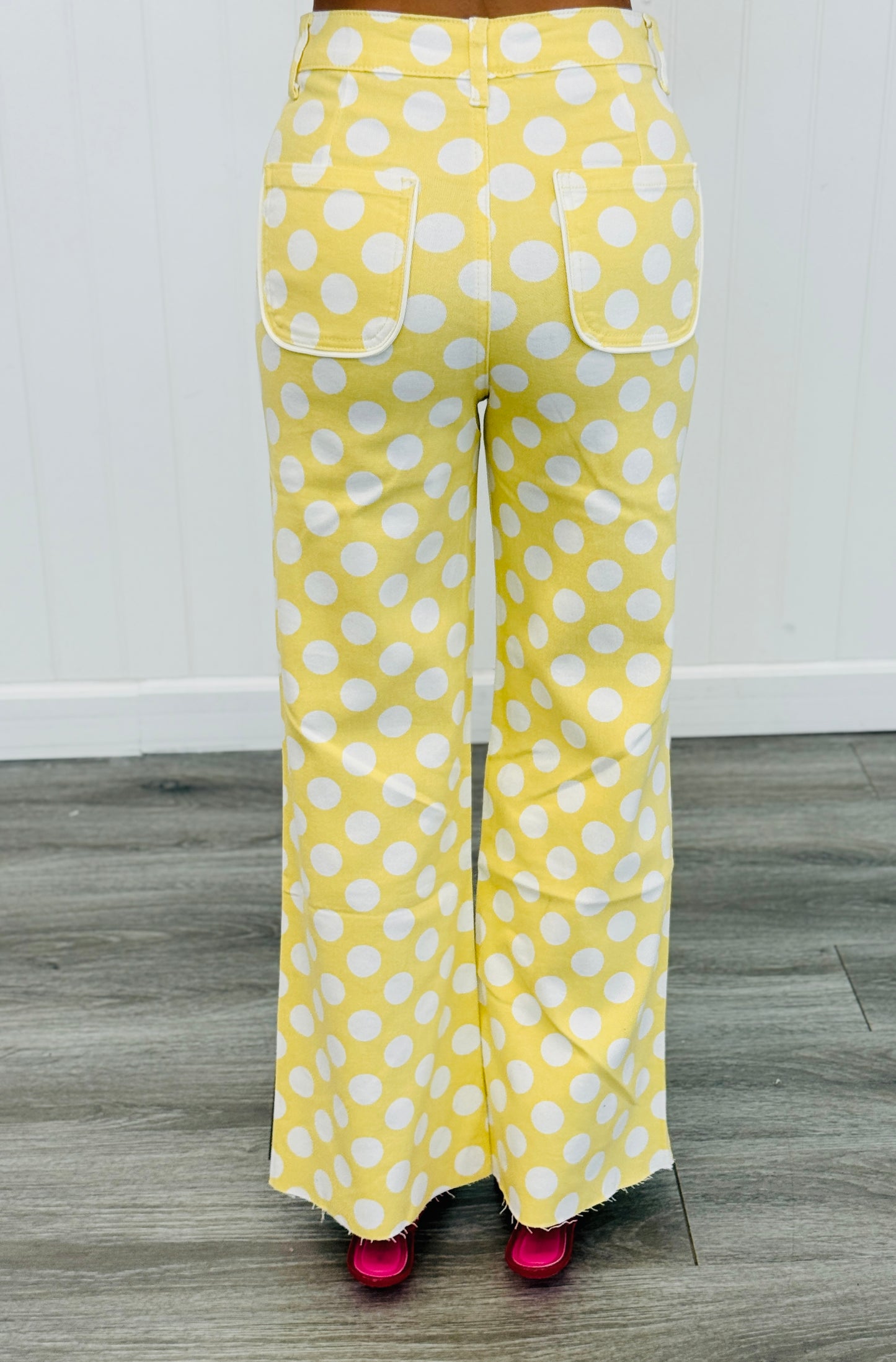 Yellow Polka Dot Denim Pants  (Reg.)
