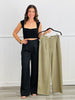 Tweed Wide Leg Trousers (Reg.) -2 Colors