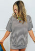 Striped Knit Tee Top (Reg.) - 2 Colors