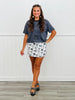 Faux Leather Bow Oversized Tee (Reg. and Plus)