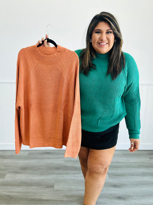 Classic Sweater Top (Plus)- 2 Colors