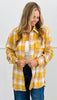 Brush Plaid Flannel Shacket (Reg)-2 Colors