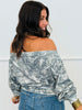 Camo Off Shoulder Sweatshirt (Reg.) - 2 Colors