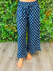 Navy/Blue Polka Dot Ruffle Hem Pants (Reg. and Plus)