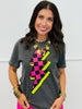 Checkered Lightning Bolt Tee (Reg. and Plus)