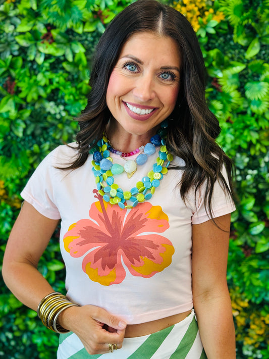 Hibiscus Short Sleeve Top (Reg.)