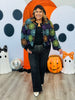 Queen Of Sparkles Black Multi Spiderweb Button Up Sweater (Reg. and Plus)