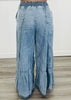 Washed Denim Ultra Wide Leg Palazzo Pants (Reg.)