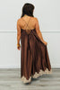 Brown Lace Hem Maxi Dress (Reg.)