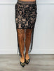 Lace Fringe Midi Skirt (Reg.)-2 Colors