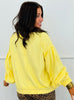 Butter Yellow Contrast Sweater Knit Snap Button Cardigan (Reg. and Plus)