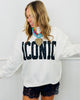 White Iconic Mock Neck Sweatshirt (Reg.)