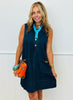 Denim Buckle Accent Mini Dress (Reg.)