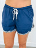 Navy Floral Embroidered Windbreaker & Shorts Set (Reg.)