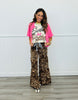 Leopard Print Wide Leg Pants (Reg. and Plus)