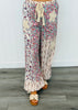 Cream Floral Jogger Pants (Reg & Plus)