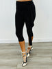 Black Wrap Front Capri Pants (Reg.)