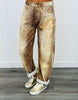 Brown Deer Print Barrel Pants (Reg.)