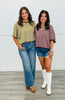 Gingham Short Sleeve Top (Reg.) - 2 Colors