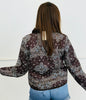 Brown Paisley Print Quilted Jacket (Reg.)