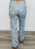 Dusty Blue Sailboat Print Pants (Reg.)