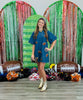 Medium Denim Football Patch Mini Dress (Reg.)