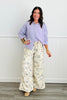 POL Cream Floral Knee Dart Pants (Reg.)