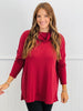 Dear Scarlett Cowl Me Back Tunic Top (Reg. and Plus) - 5 Colors